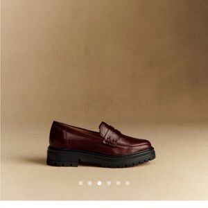 Sezane Women's Albane Loafers in Glossy Burgundy